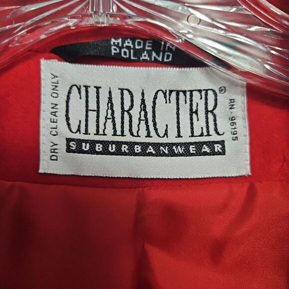 VTG CHARACTER SUBURBAN WOMENS 12 WOOL BLAZER/JACKET SINGLE GOLD BUTTON Poland - Picture 3 of 15